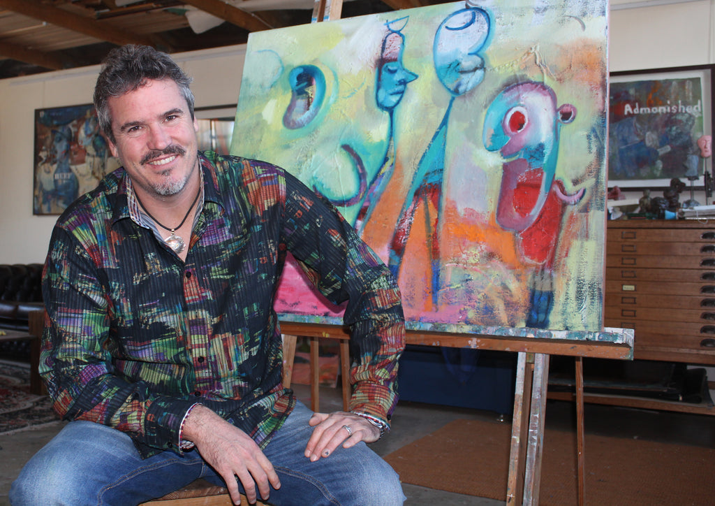 Fremantle Artist Michael Knight in residence at Domaine Cellar Door